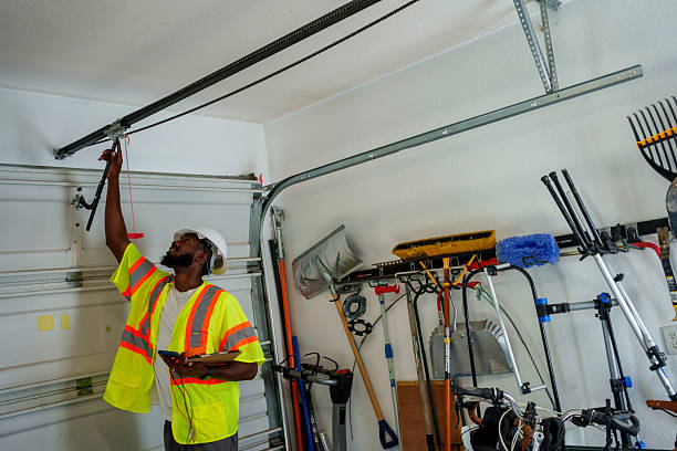 Professional Garage Door Panel Replacement technician working in Crosby, MN